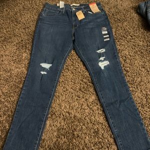 Levi's Women's 721 High Rise Skinny Jeans, Lapis Longing (Waterless), 33W 30L